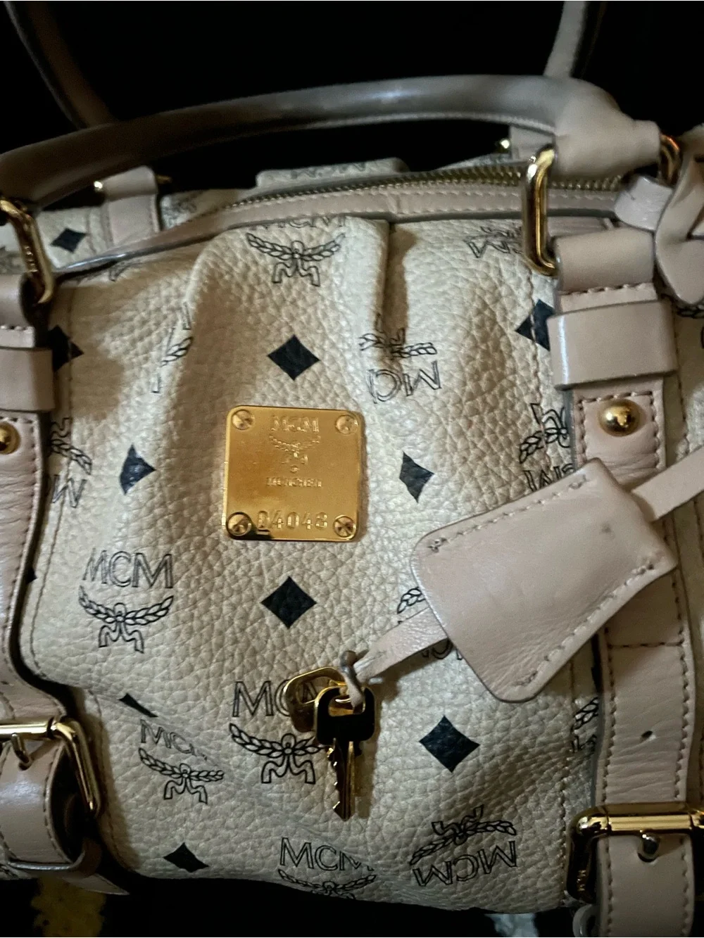 MCM boston leather
